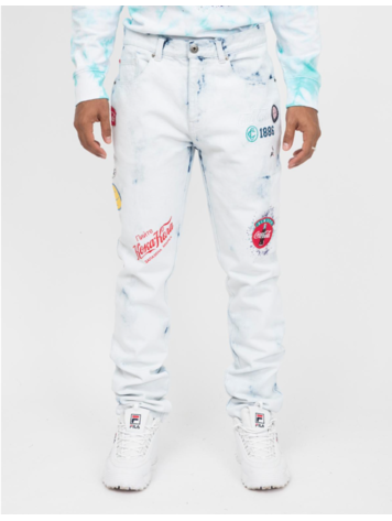 Men's Staple Pigeon Paradise AOP Denim Suit - White