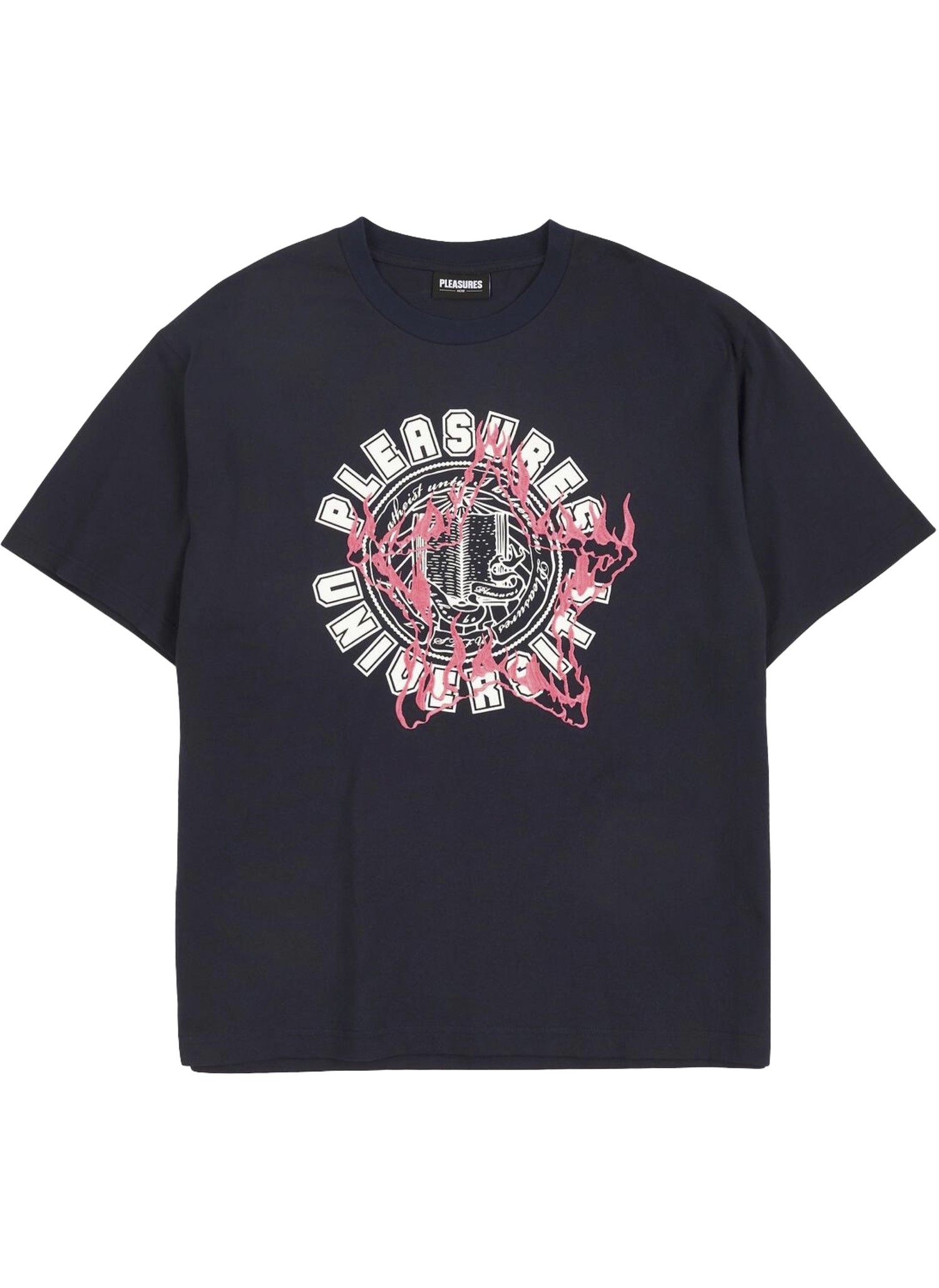 Pleasures University Heavyweight T-Shirt 'Navy' | HALO - HALO