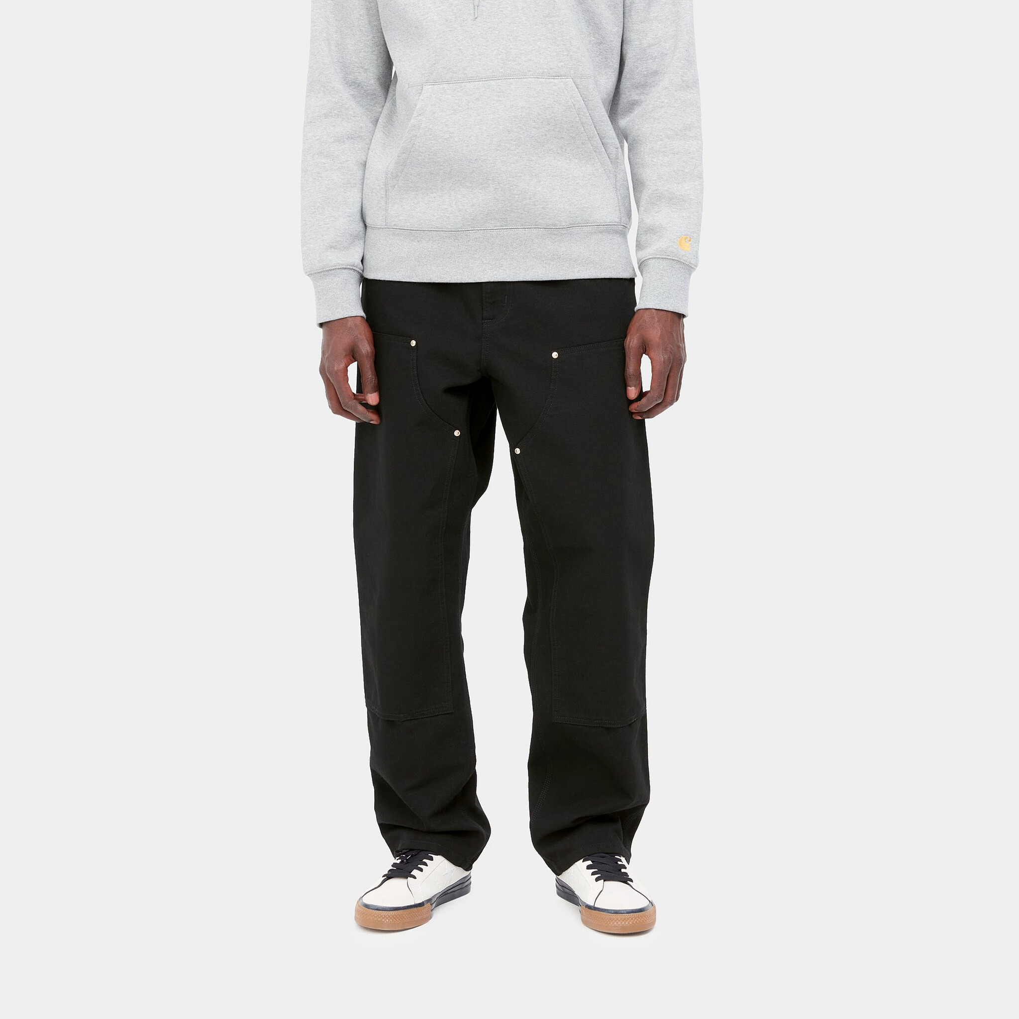 Carhartt WIP Double Knee Pant Dearborn Canvas 'Black Rinsed