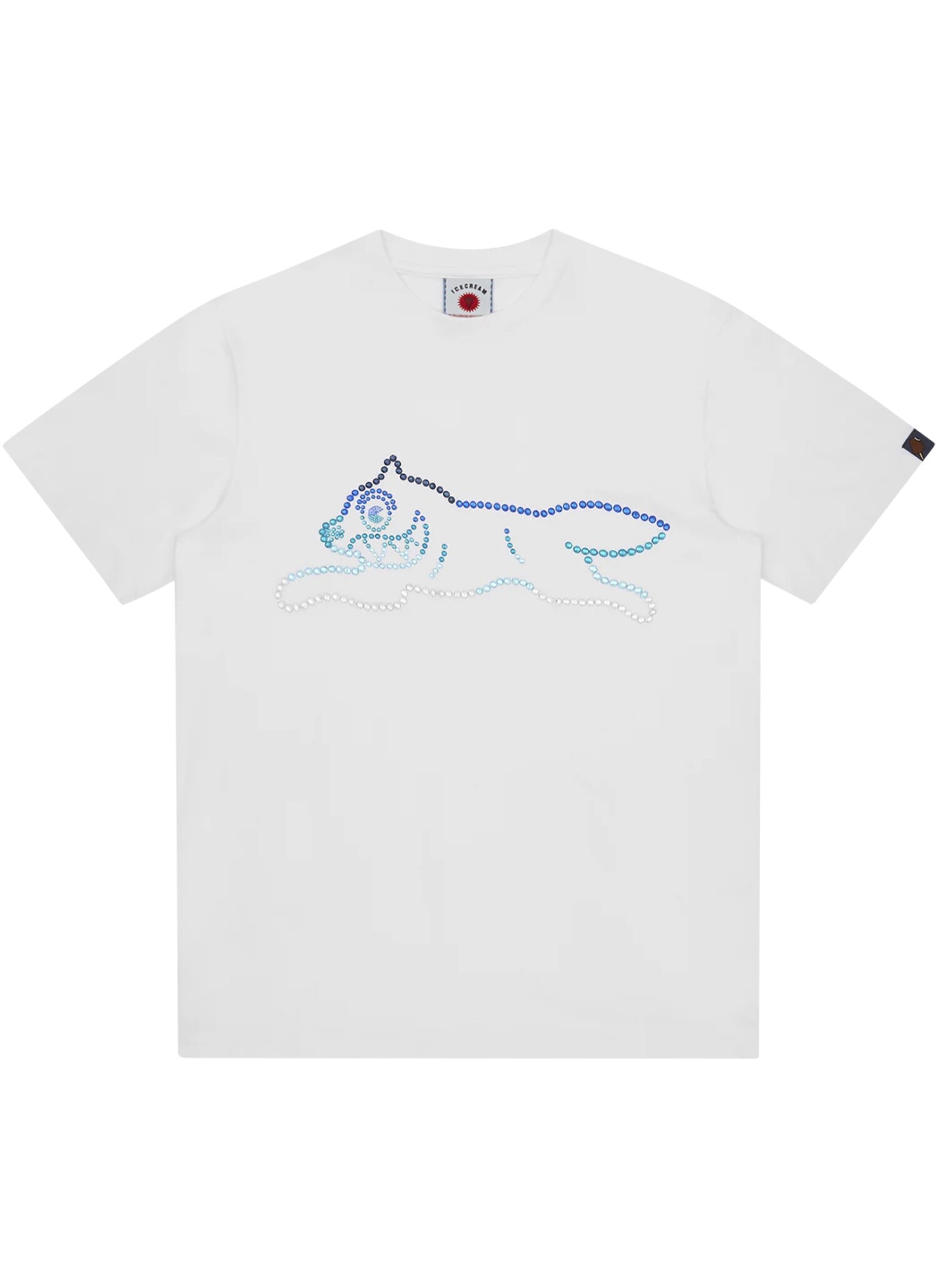 Icecream Crystal Running Dog T-Shirt 'White' | HALO - HALO