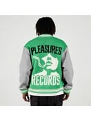 Pleasures Smoke Knitted Varsity Jacket 'Green' | HALO - HALO