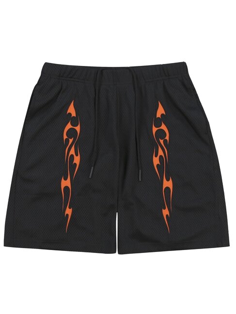 Pleasures Flame Mesh Shorts 'Black'