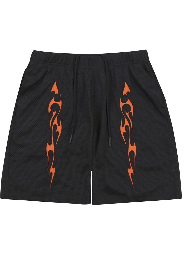 Pleasures Flame Mesh Shorts 'Black'
