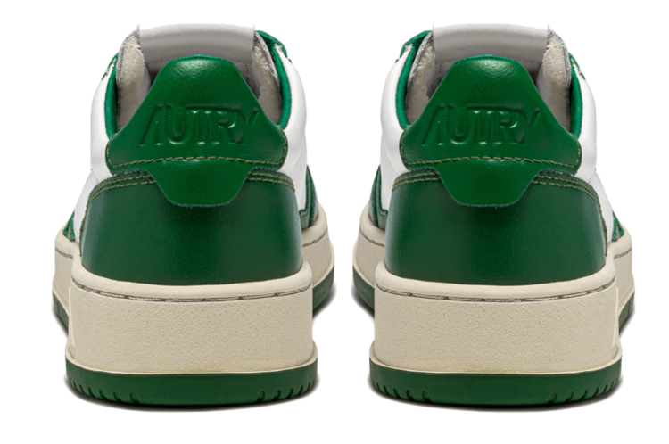 AUTRY Medalist Leather Low Sneakers 'White/Green'