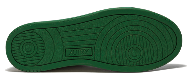 AUTRY Medalist Leather Low Sneakers 'White/Green'