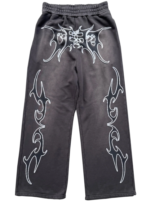 CEEC LA Glitter Layered Print Sweatpants 'Dark Grey'
