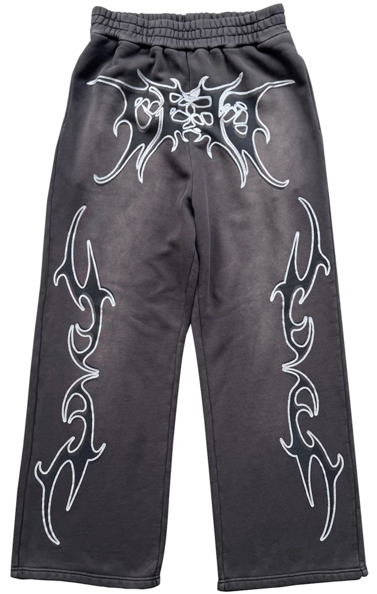 CEEC LA Glitter Layered Print Sweatpants 'Dark Grey'