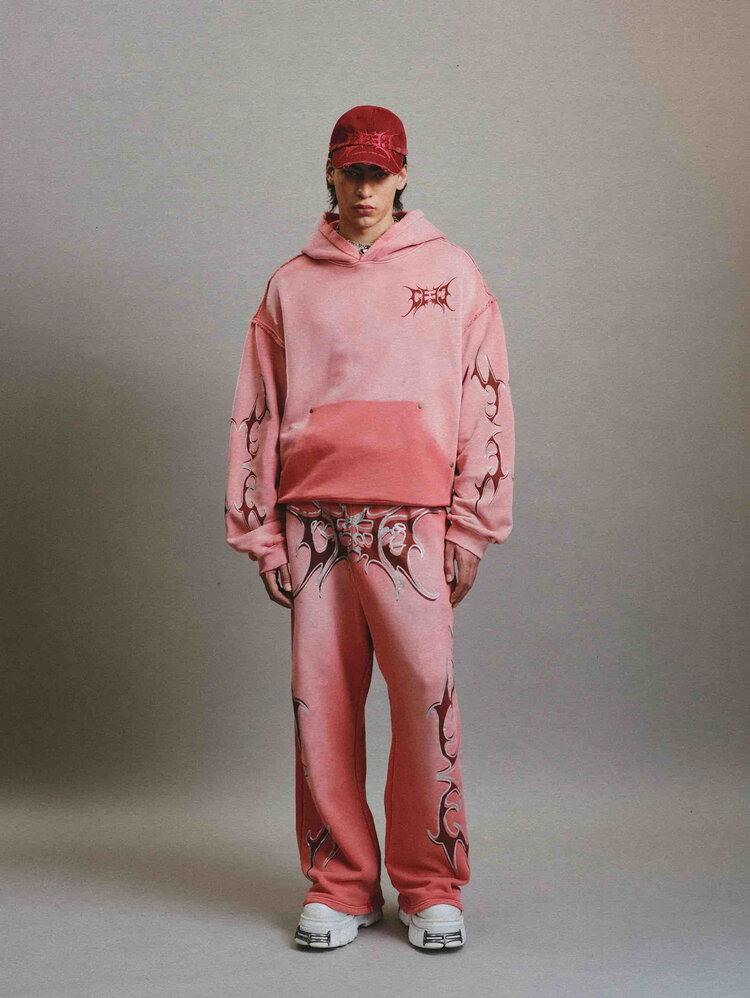 CEEC LA Glitter Layered Print Sweatpants 'Dirty Pink'