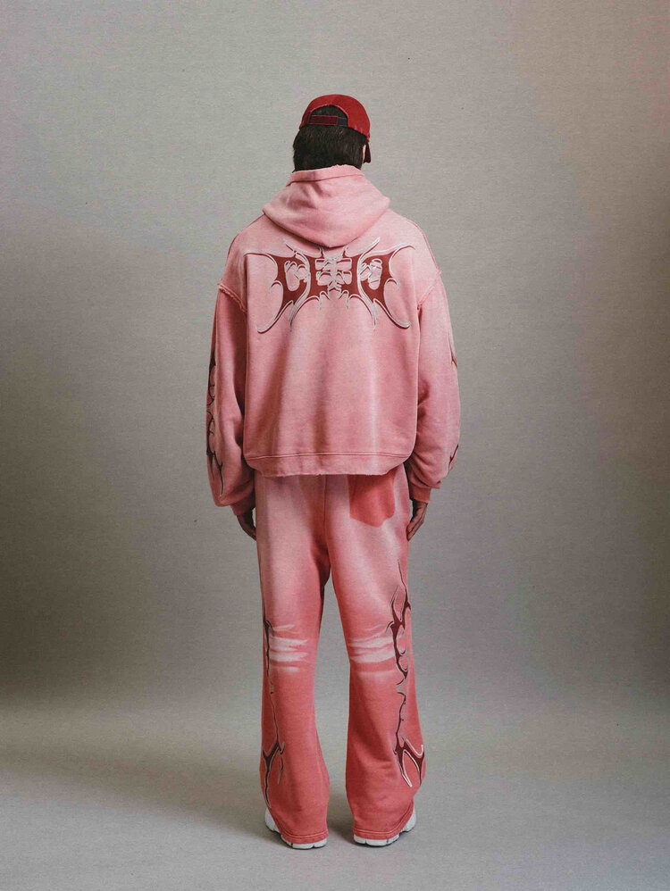 CEEC LA Glitter Layered Print Sweatpants 'Dirty Pink'