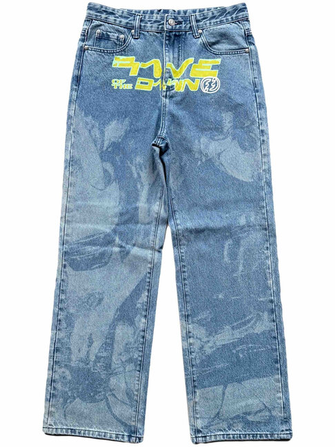 CEEC LA Laser Pattern Denim Jeans 'Blue'