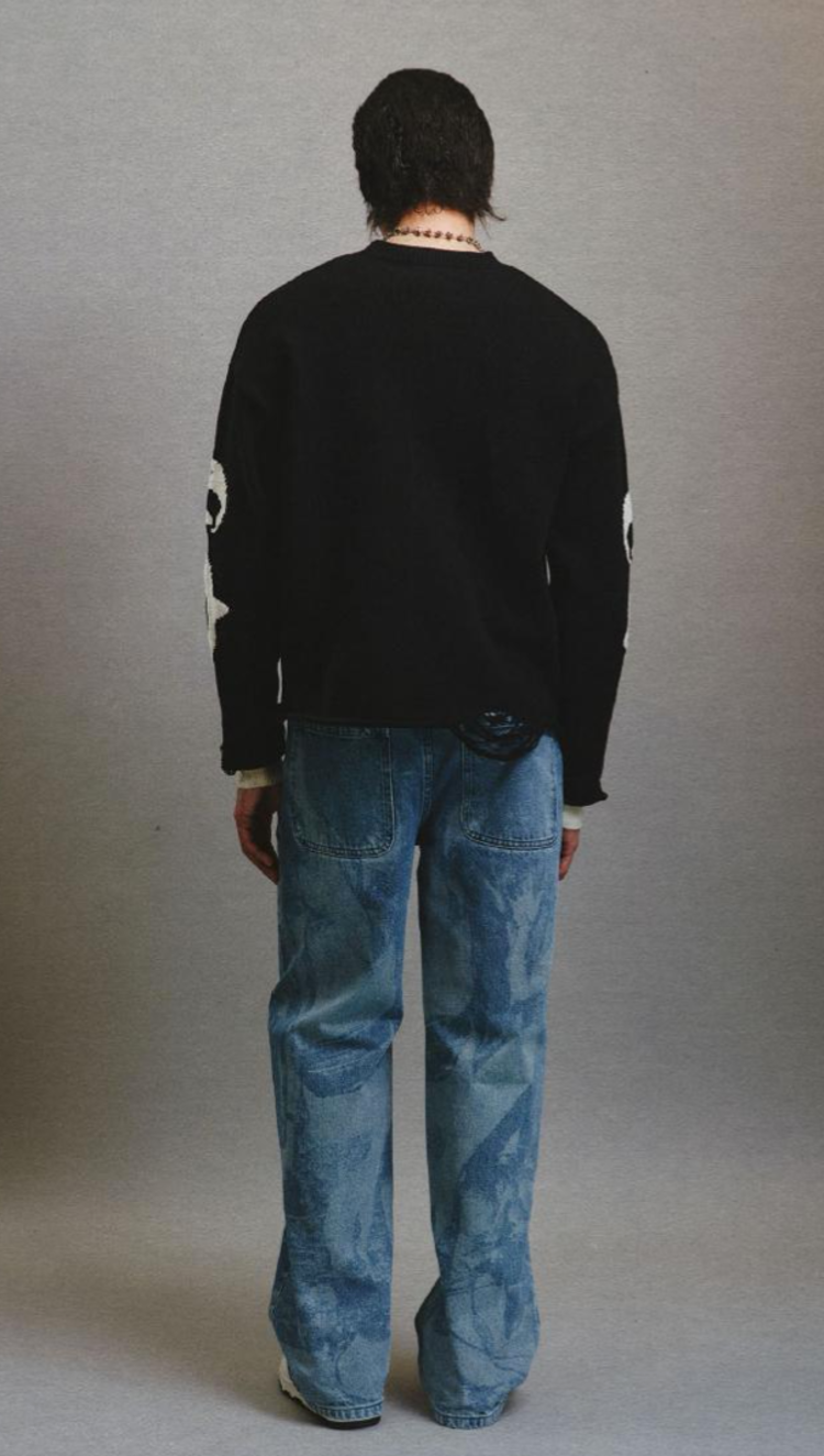 CEEC LA Laser Pattern Denim Jeans 'Blue'