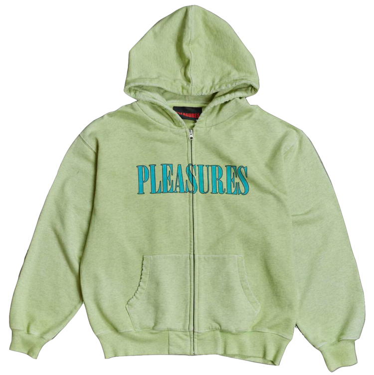 Pleasures Onyx Zip Up Hoodie 'Lime Green'