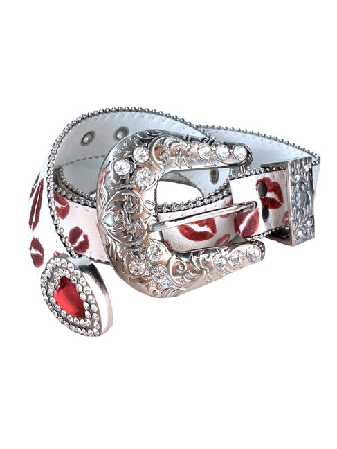 Y.W.R! Kiss Belt 'Red/White'