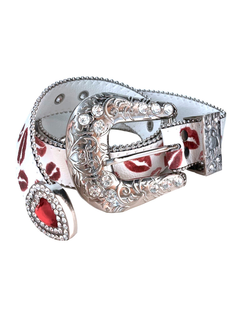 Y.W.R! Kiss Belt 'Red/White'