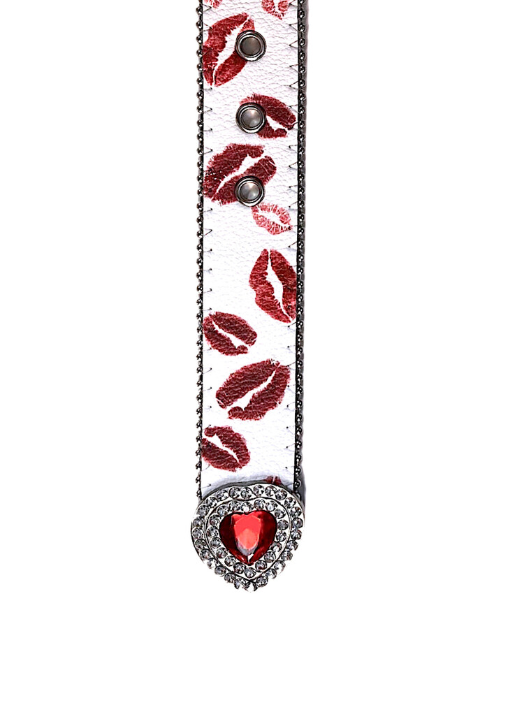 Y.W.R! Kiss Belt 'Red/White'