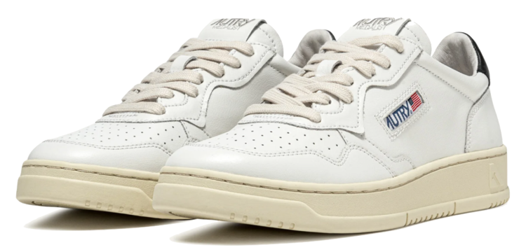AUTRY Medalist Leather Low Sneakers 'White/Black'