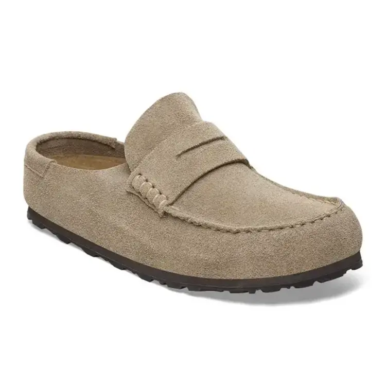 Birkenstock Naples Wrapped Suede Leather Shoes 'Taupe'