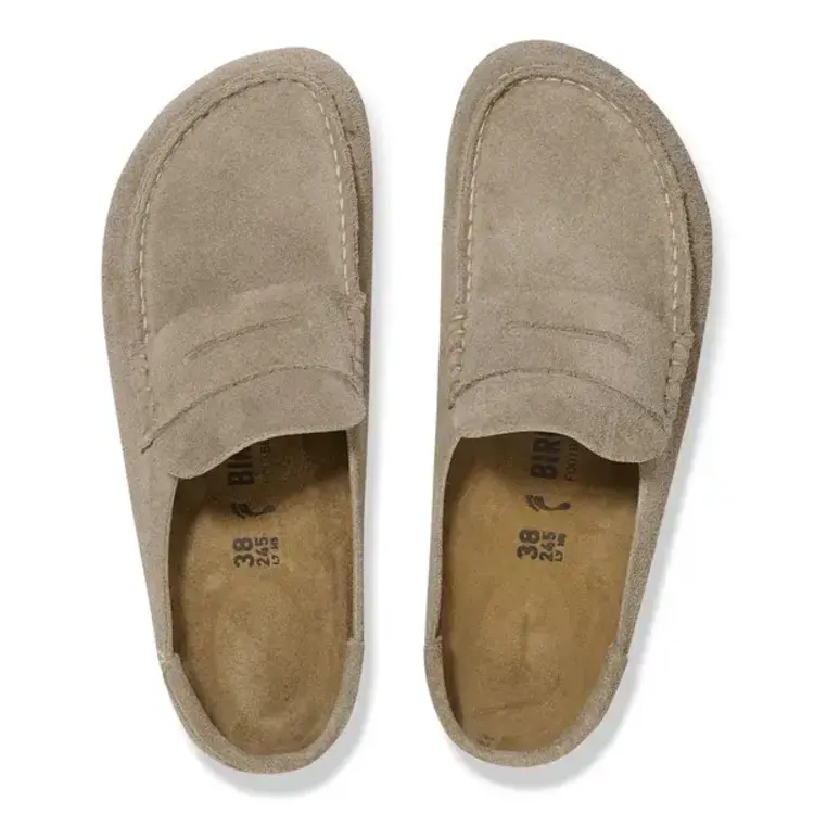 Birkenstock Naples Wrapped Suede Leather Shoes 'Taupe'
