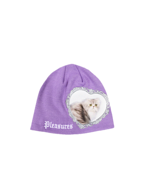 Pleasures Kitty Skully Hat 'Eggplant'