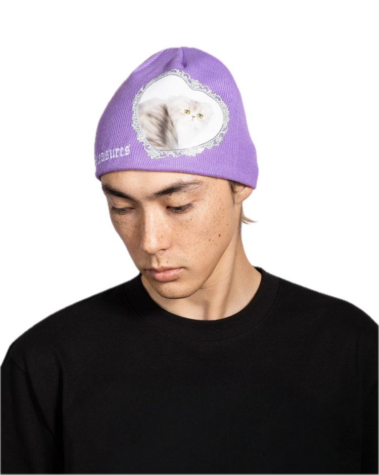 Pleasures Kitty Skully Hat 'Eggplant'