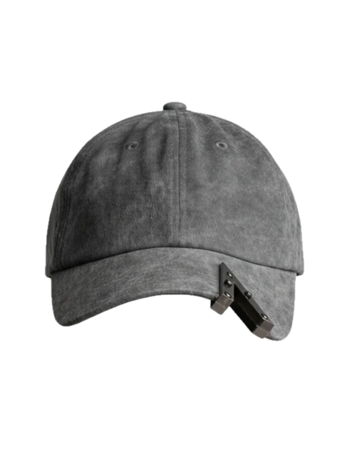 FINE CHAOS Washed  Metal Cut Cap 'Grey'
