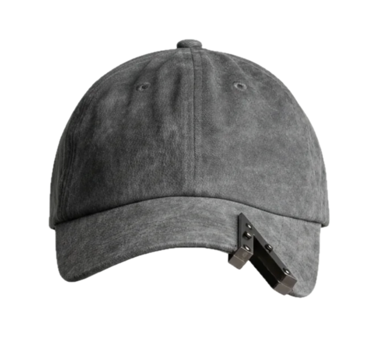FINE CHAOS Washed  Metal Cut Cap 'Grey'