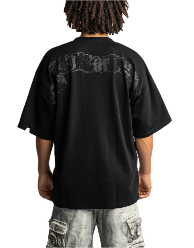 FINE CHAOS Banner Tee 'Black'