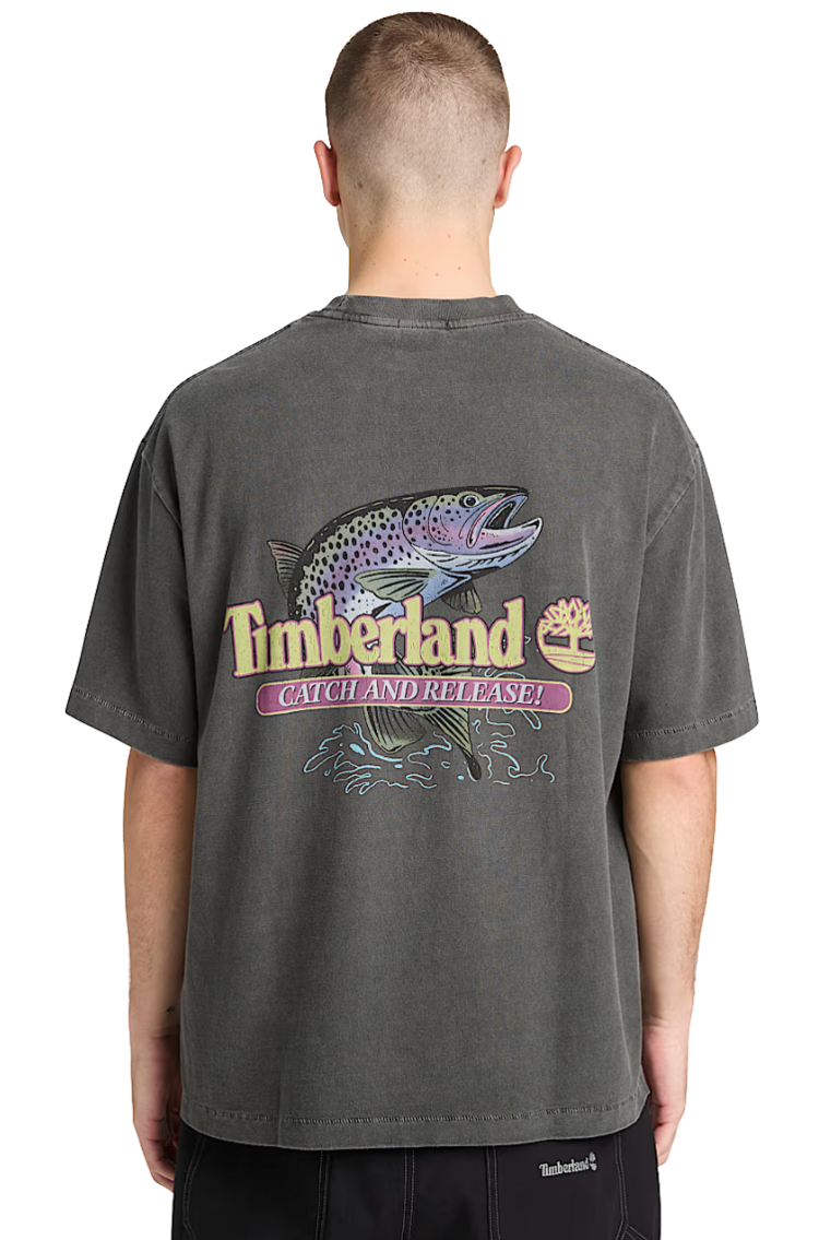 Timberland Fly Fishing Graphic T-Shirt 'Washed Black'