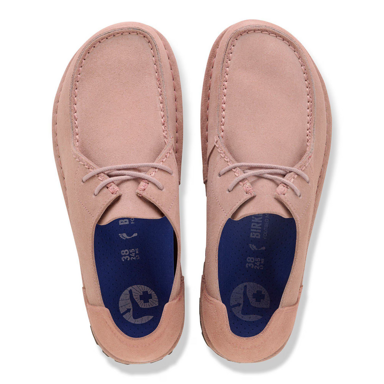 Birkenstock Utti Lace Suede Shoes 'Pink Clay'