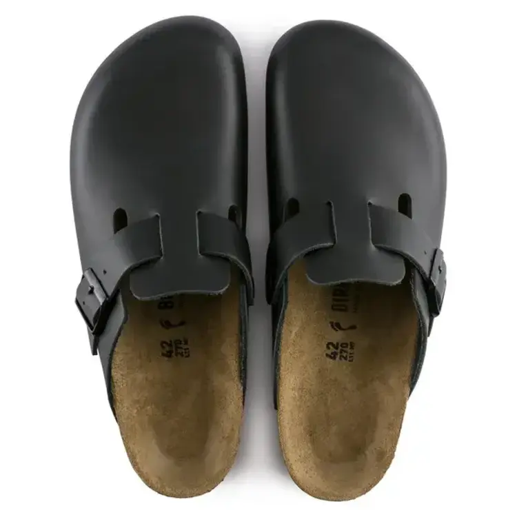 Birkenstock Boston Natural Leather 'Black'
