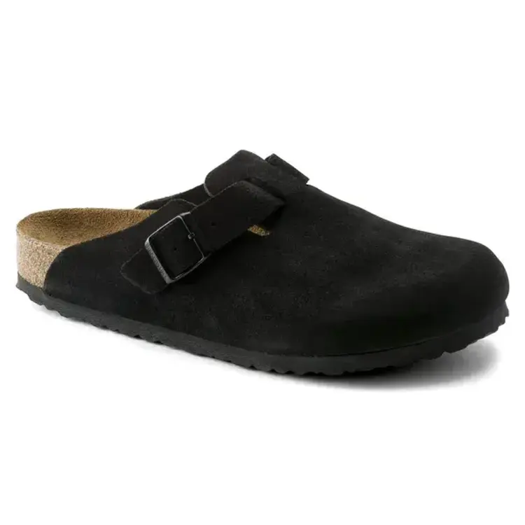 Birkenstock Boston Soft Footbed Suede 'Black'