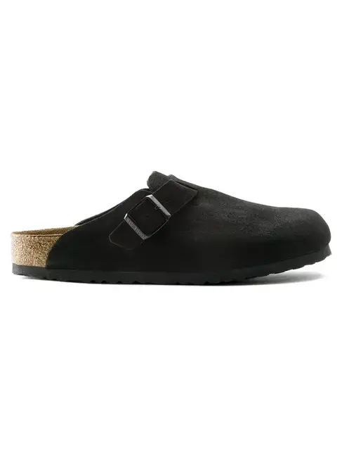 Birkenstock Boston Soft Footbed Suede 'Black'