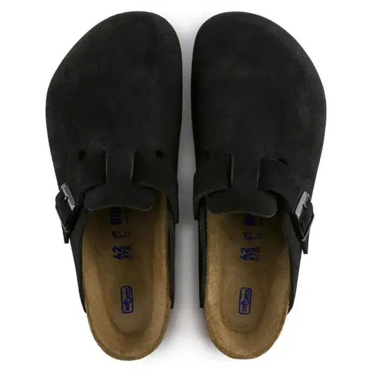 Birkenstock Boston Soft Footbed Suede 'Black'