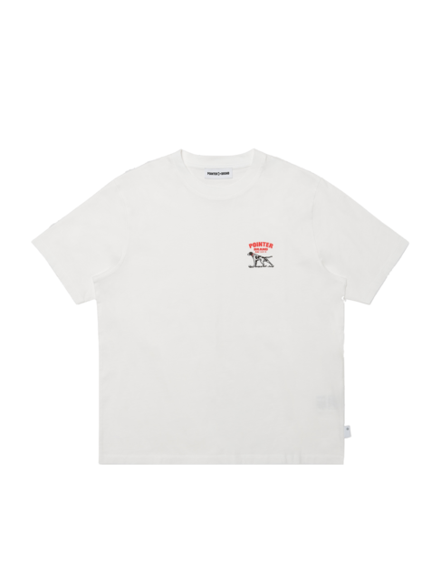 Pointer Brand Chest Logo T-Shirt 'White Garment Washed'