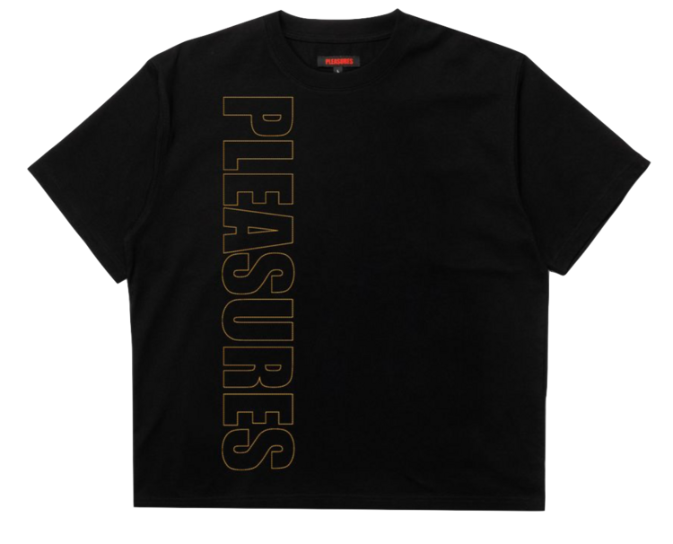 Pleasures Outline Heavyweight T-Shirt 'Black'