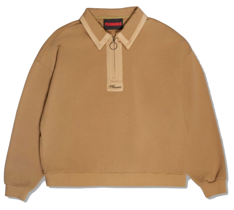 Pleasures Drift Zip Polo 'Tan'