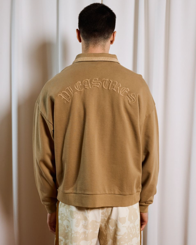 Pleasures Drift Zip Polo 'Tan'