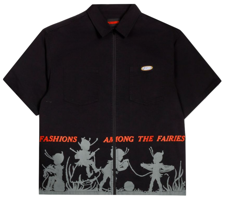 Pleasures Fairies Zip Shirt 'Black'