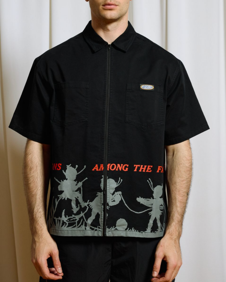 Pleasures Fairies Zip Shirt 'Black'