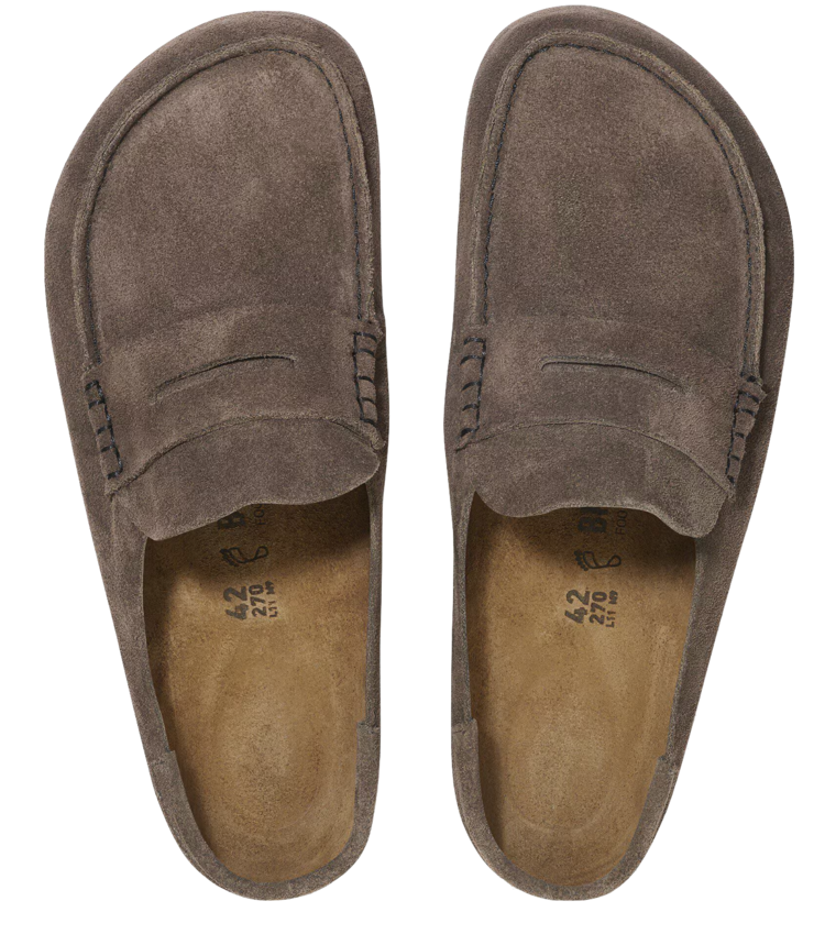 BIRKENSTOCK Naples Wrapped Suede 'Concrete Gray'