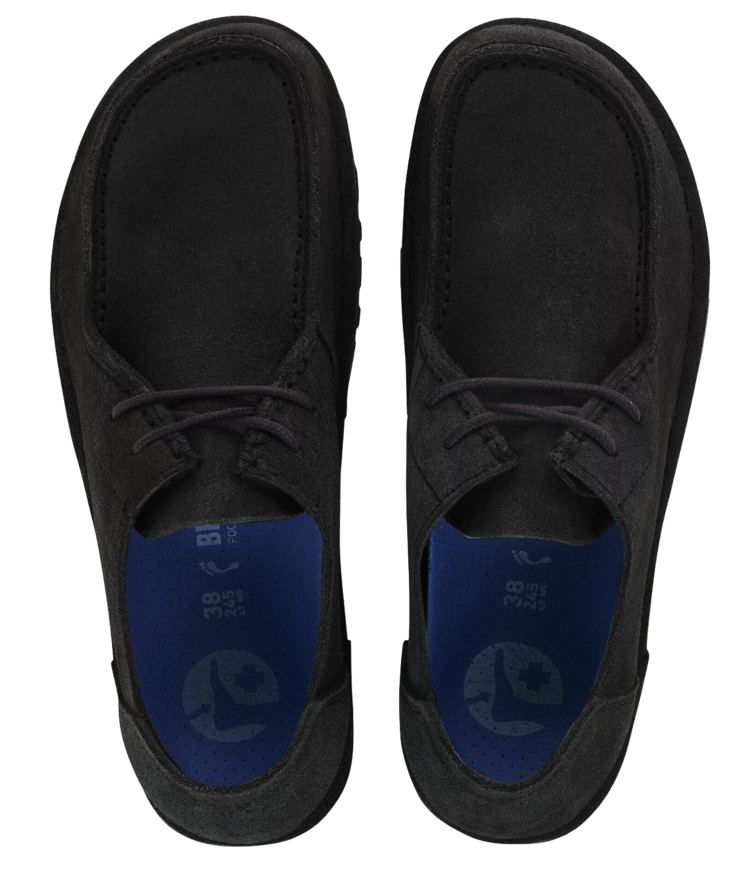 BIRKENSTOCK Utti Lace Suède Shoes 'Black'