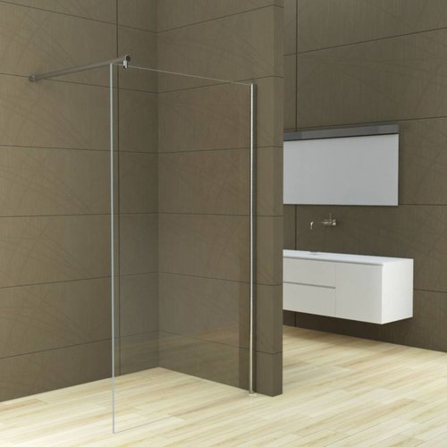 Inloopdouche Met Muurprofiel 140X200 Cm En 8 Mm Nano Anti Kalk Glas 