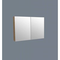 Spiegelkast Wood 80cm massief TeakhoutGeolied Eiken