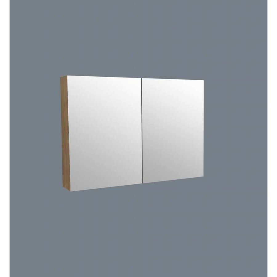 Spiegelkast Wood 80cm massief TeakhoutGeolied Eiken