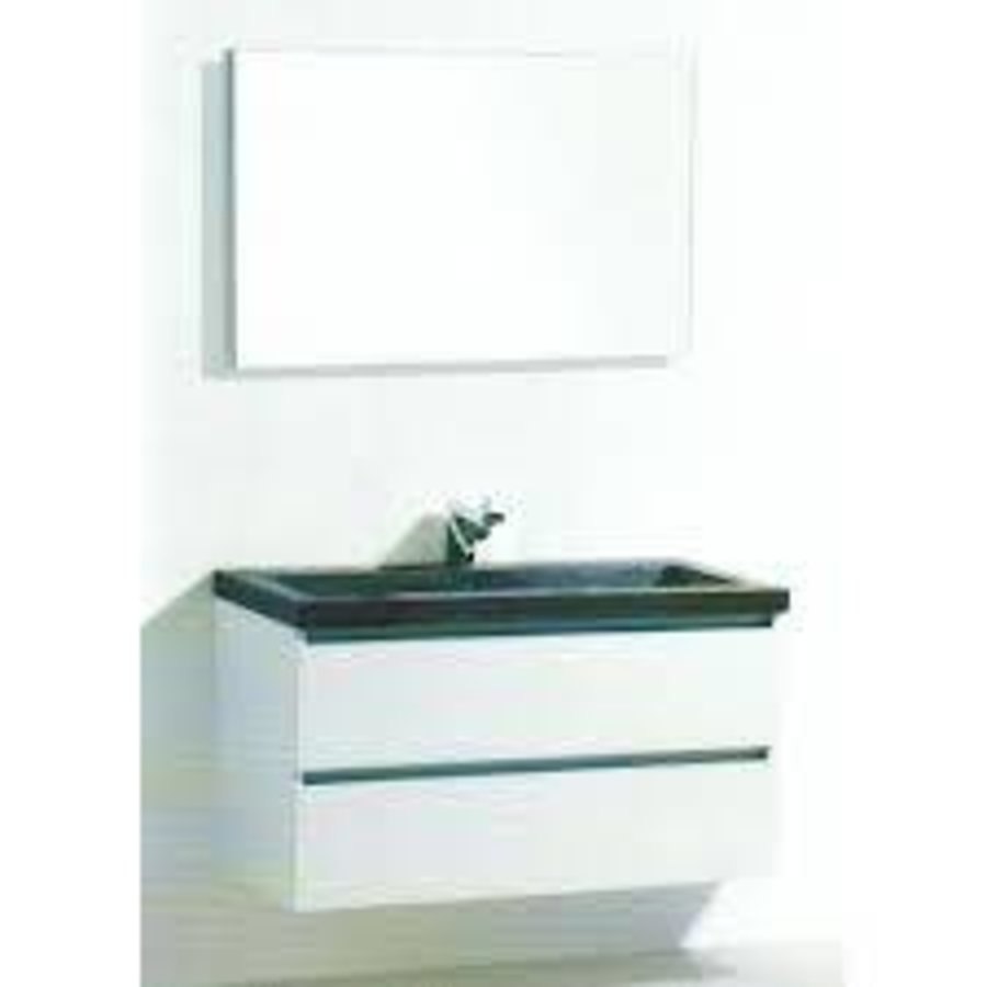 Badmeubel 100 cm Trend Stone Hoogglans Wit of Hoogglans Antraciet