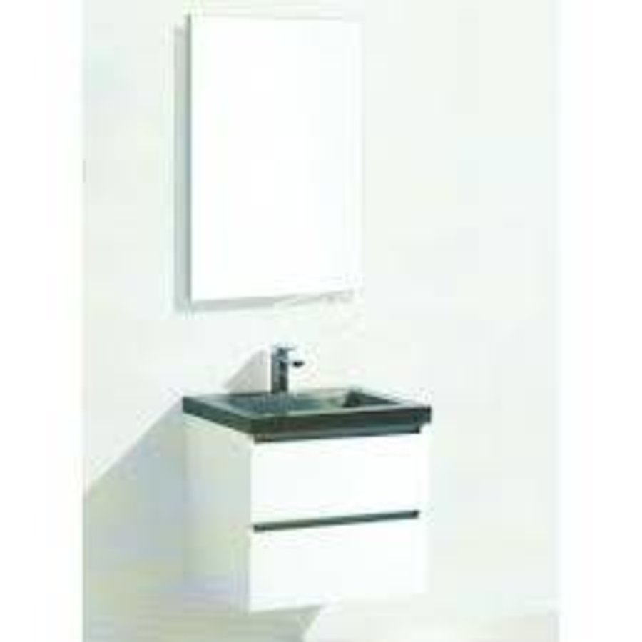 Badmeubel 100 cm Trend Stone Hoogglans Wit of Hoogglans Antraciet