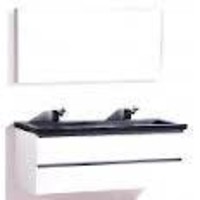 Badmeubel 100 cm Trend Stone Hoogglans Wit of Hoogglans Antraciet