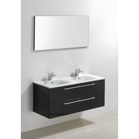 Badmeubel Roma 120 cm hoogglans antraciet/hoogglans wit