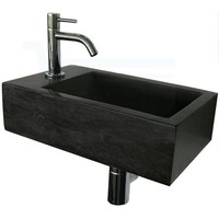 Hardsteen fontein Giovanny rechthoek kraangat links