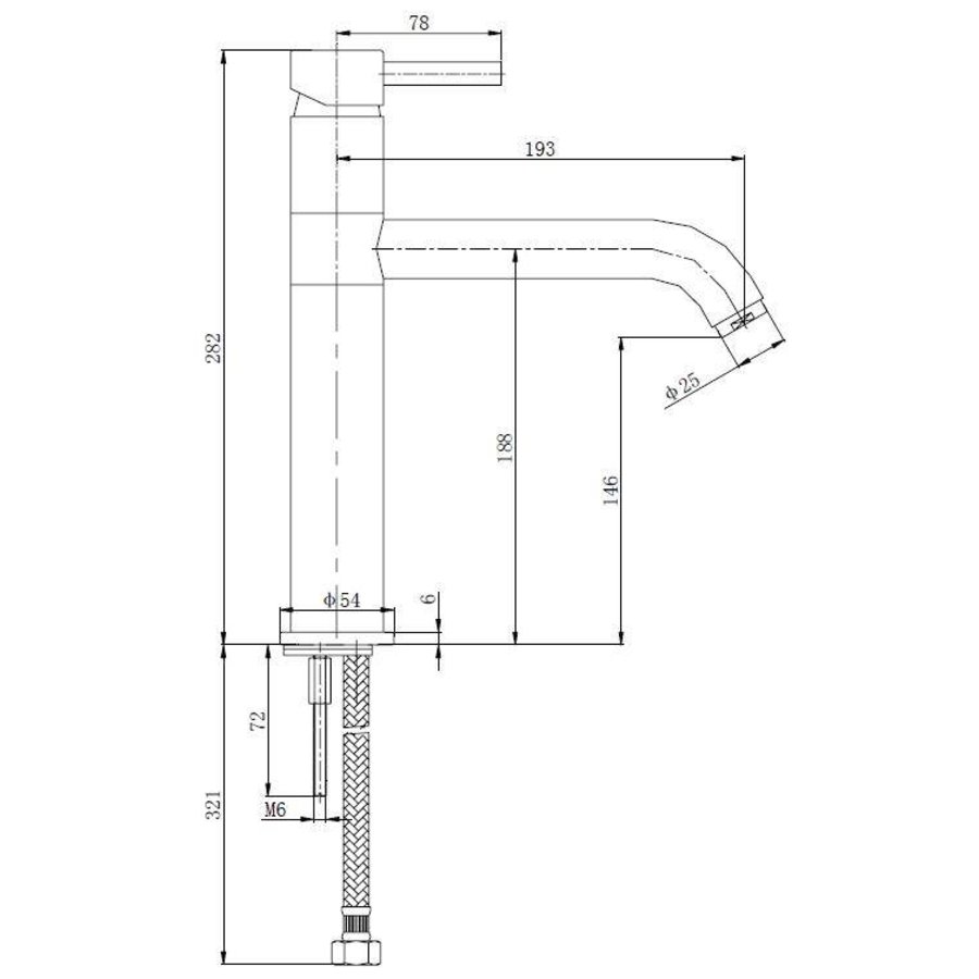 Abzu Kiwa Keukenmengkraan Chroom